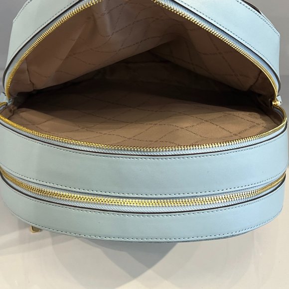 Michael Kors Jaycee Large Backpack MK Blue Pale Ocean - Picture 6 of 8